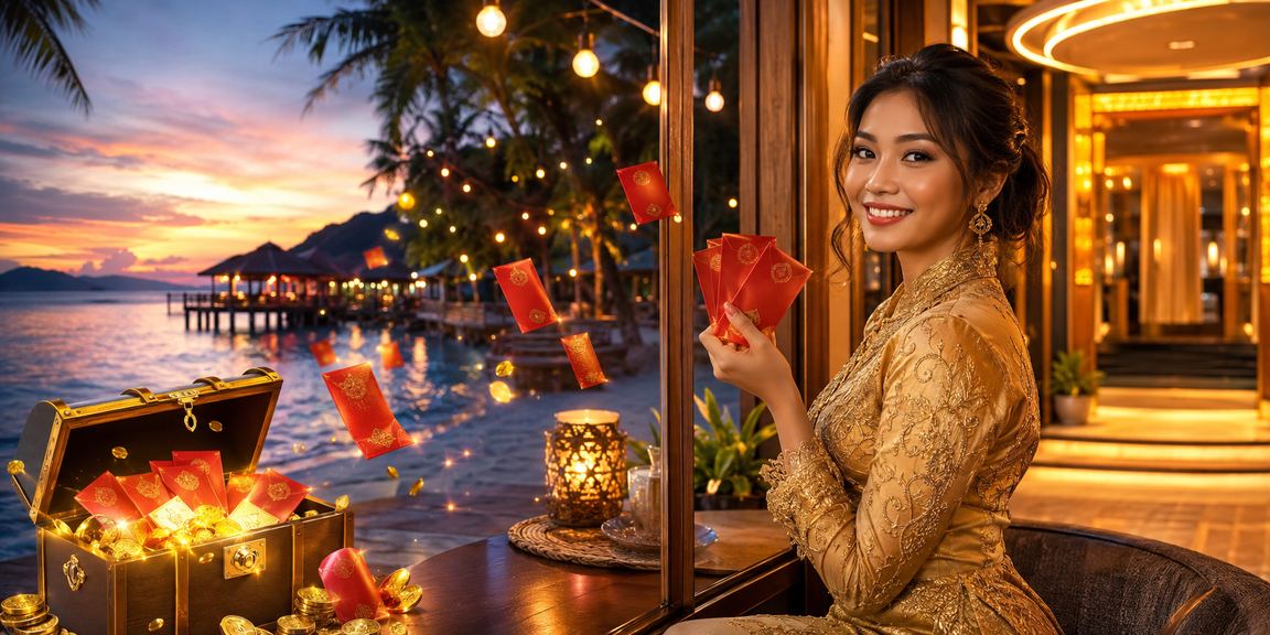 Suasana bonus sampul merah bergaya kebaya di Langkawi